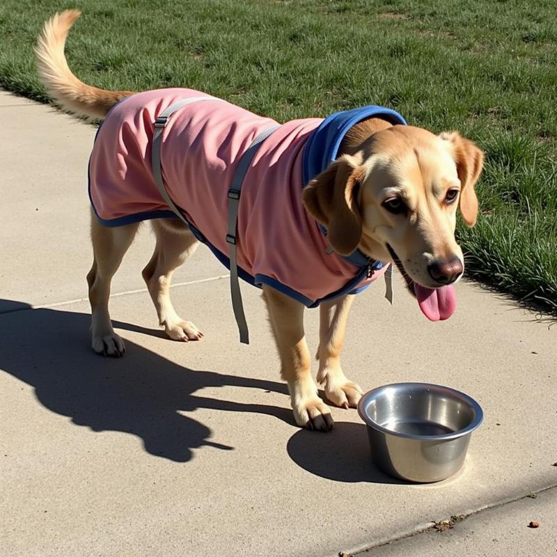 Dog Cooling Down After Wearing Jeans