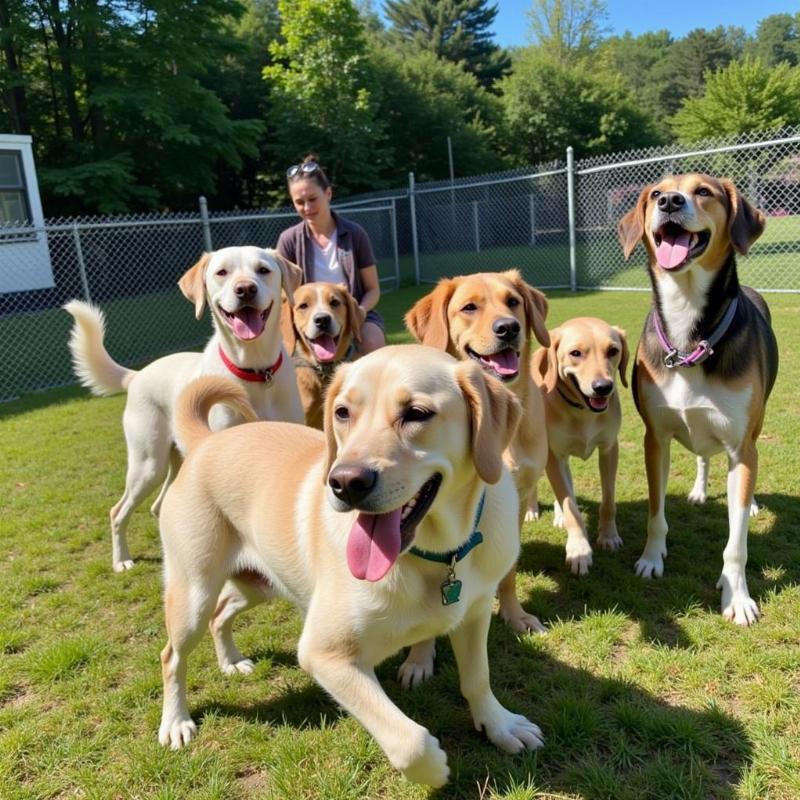 Happy Dogs at Dog Day Care Concord MA