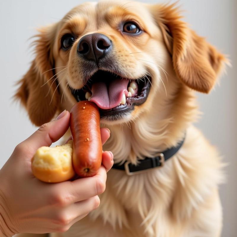 Dog Enjoying a Dairy-Free Hot Dog Bun