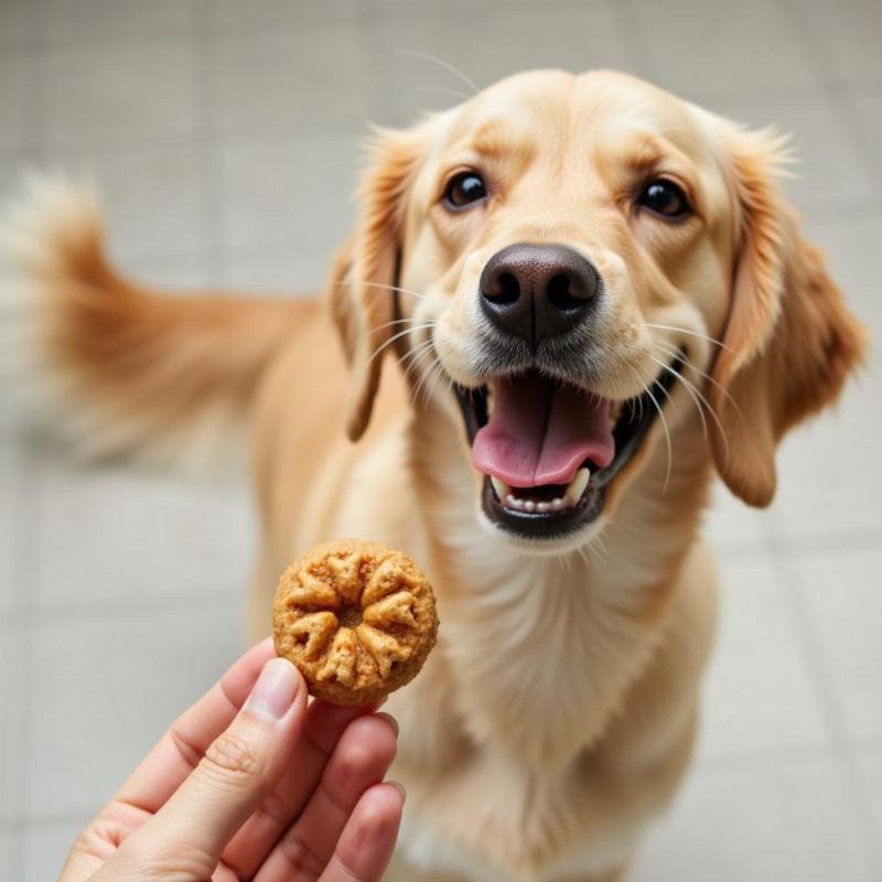 Dog Eating Healthy Treats