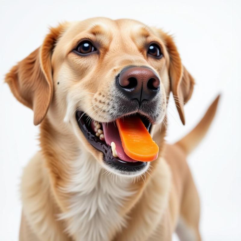 Dog Eating Healthy Treats