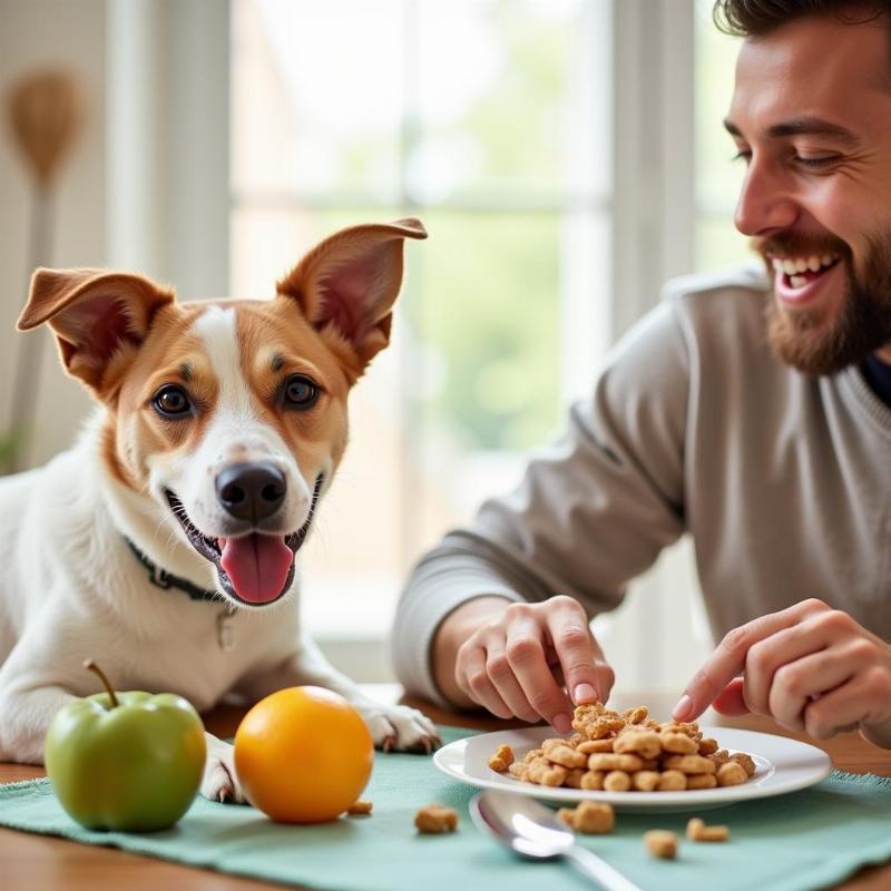 Dog Enjoying Healthy Treats