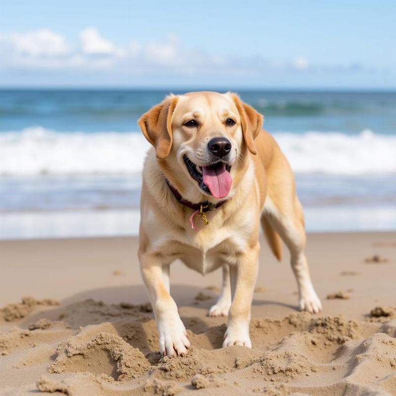 Dog Enjoying La Jolla Beach