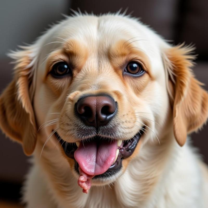 Dog Enjoying a Soft Treat