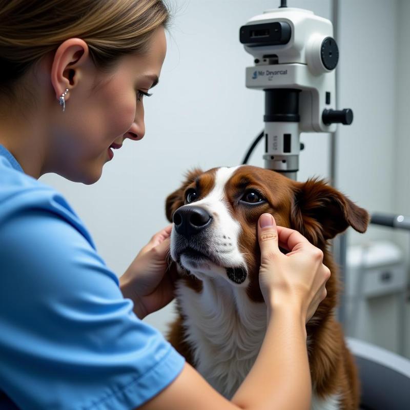 Dog Eye Exam at the Vet