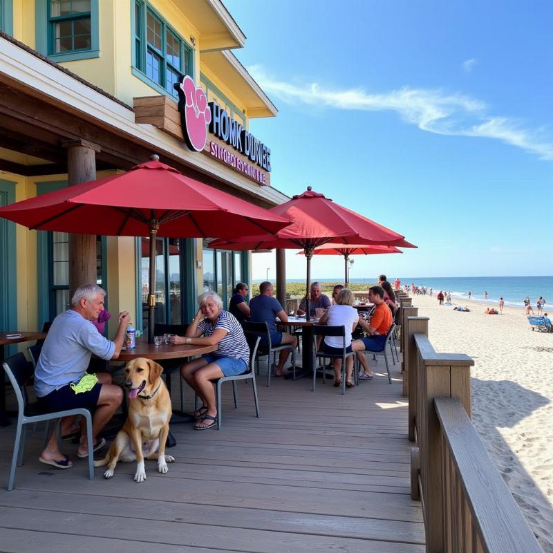 Dog-friendly beachside restaurant in New Smyrna Beach