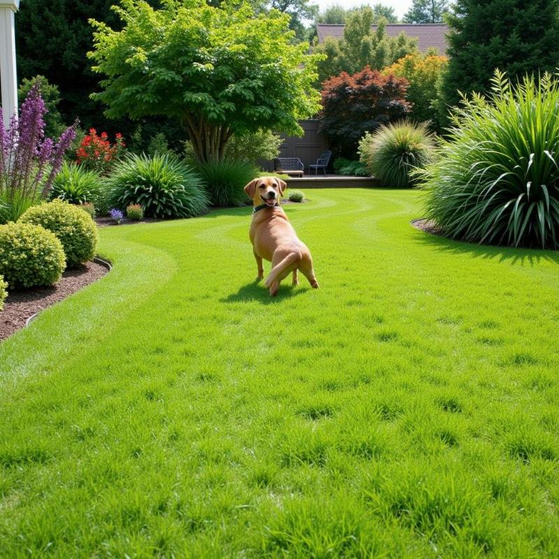 A dog-friendly garden