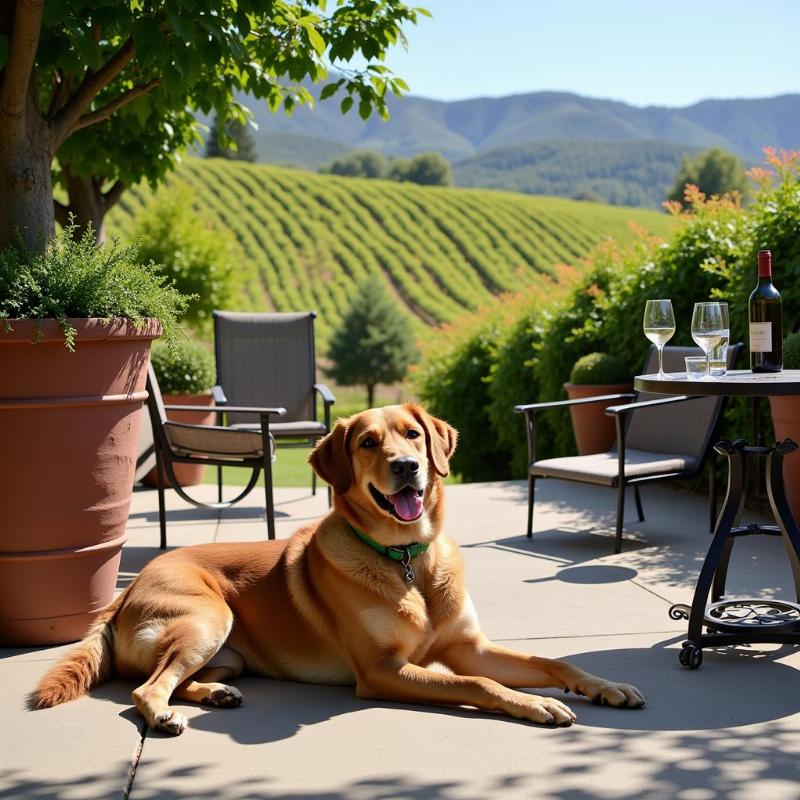 Dog-Friendly Patio at a Walla Walla Winery