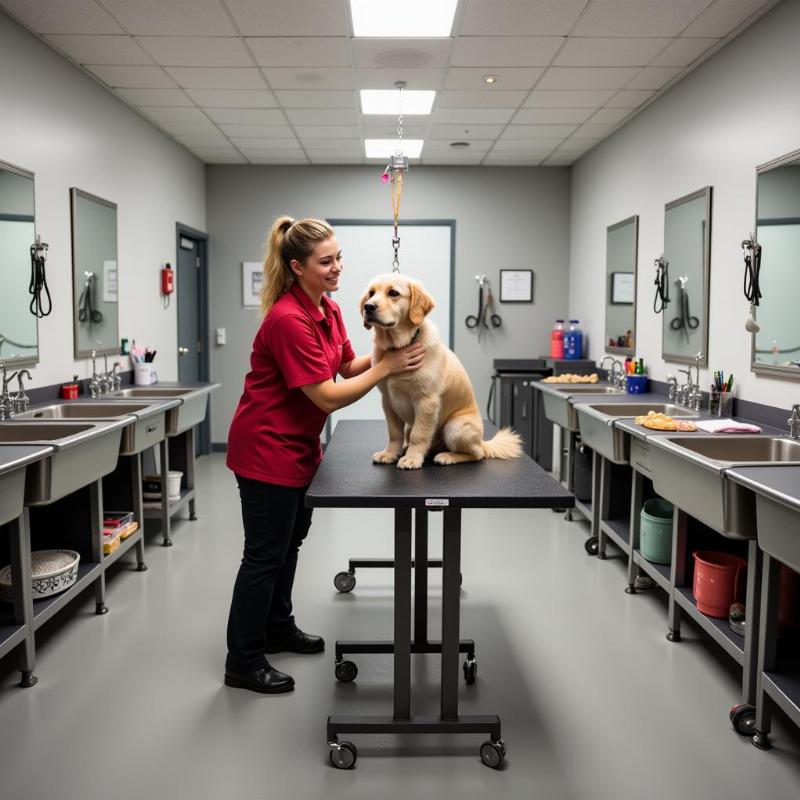 A clean and well-maintained dog grooming salon in Downers Grove, IL.