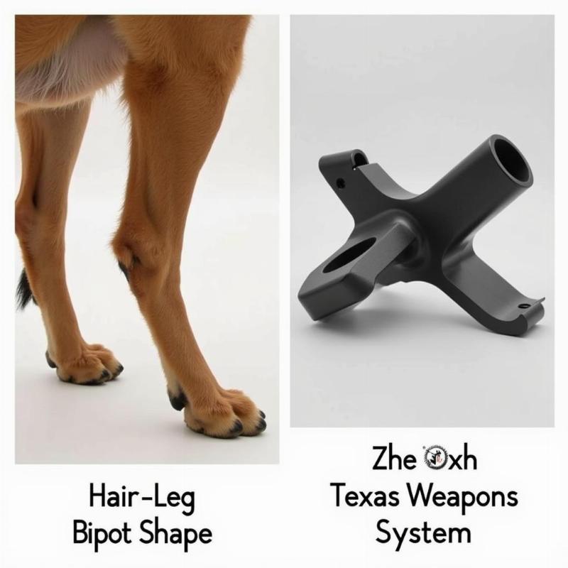 Comparison of a Dog's Leg and a Rifle Attachment