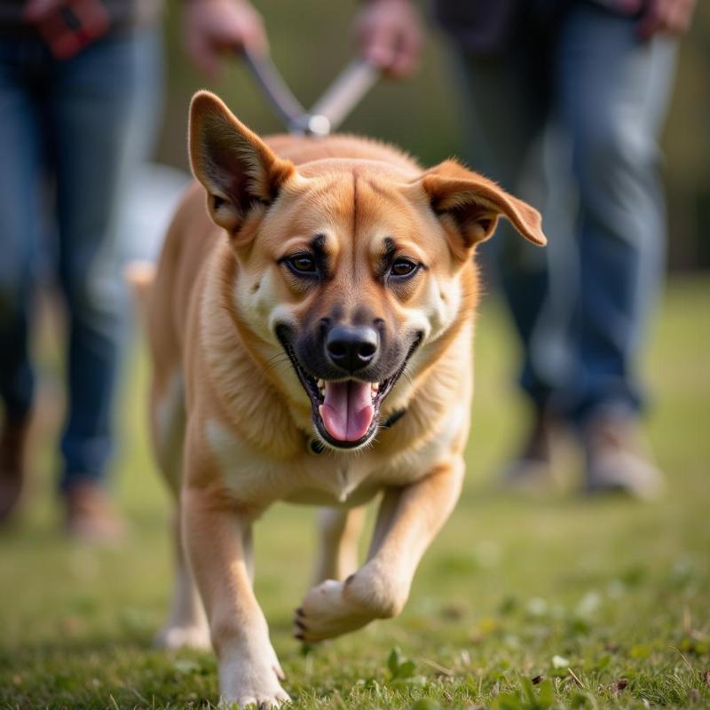 Dog Lunging at Stranger on Leash