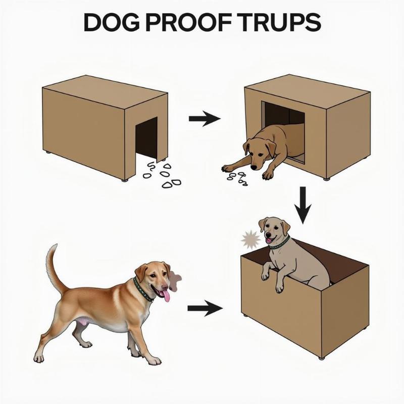 Dog-proof trap example