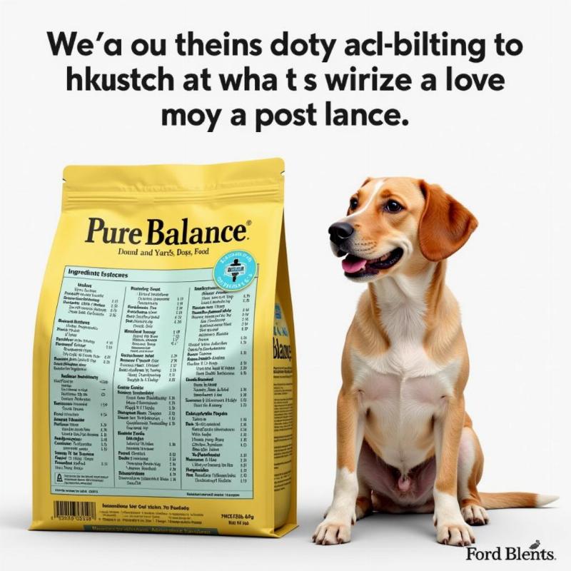 Dog Reading Pure Balance Ingredients