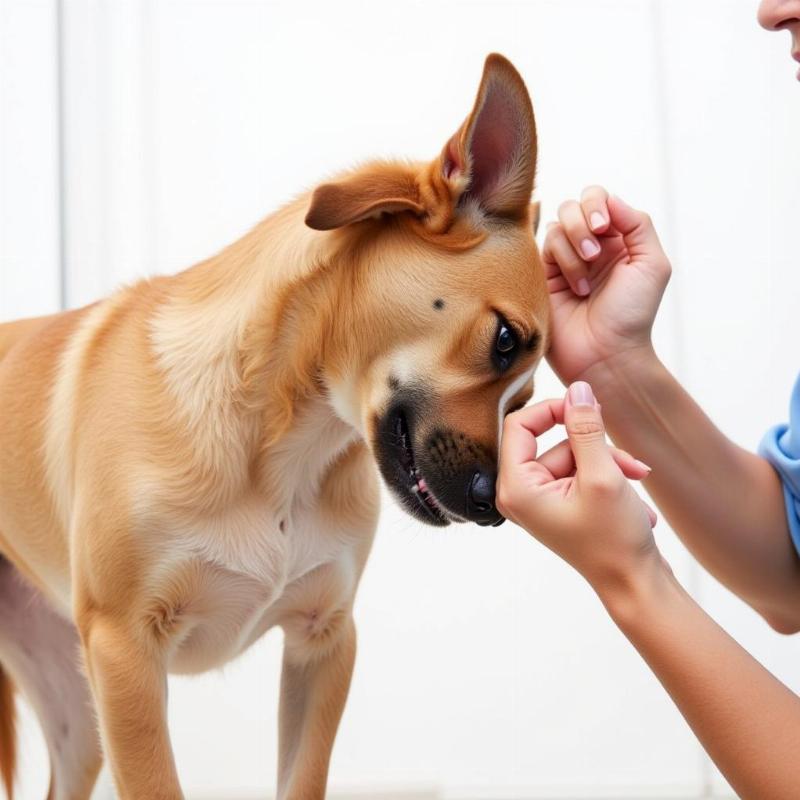 Dog Showing Signs of Ear Infection