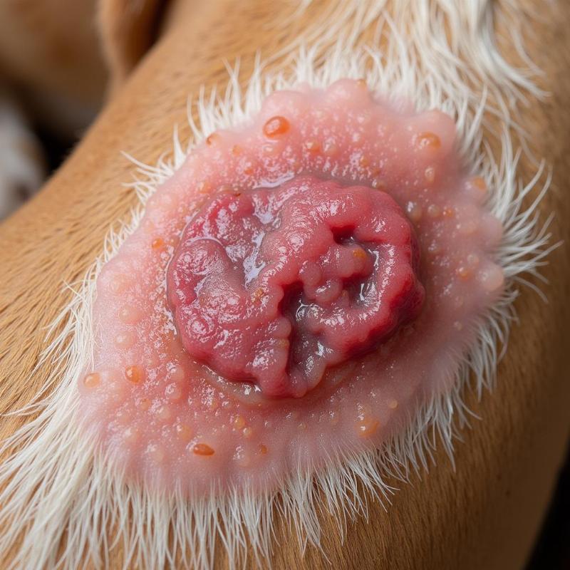 Dog with Skin Infection