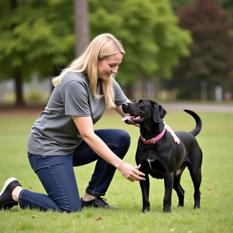 Dog Trainer and Client