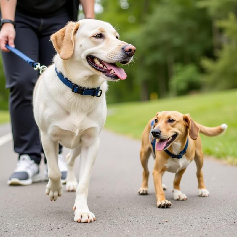 Dog Walking with a Bite Not Collar