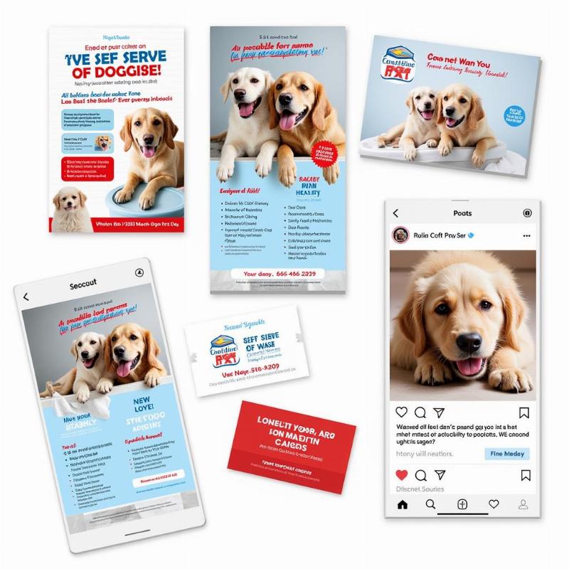 Attractive Marketing Materials for a Dog Wash