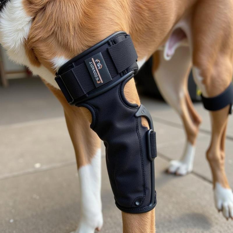 Dog Wearing Knee Brace