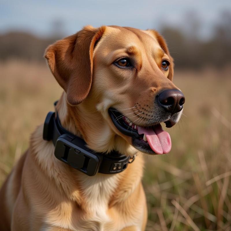 Dog Wearing Shock Collar Hunting