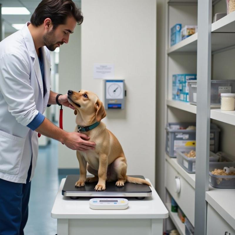 Checking Dog's Weight