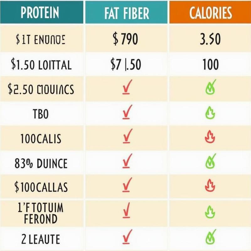 Dr. Tim's Dog Food Nutritional Chart