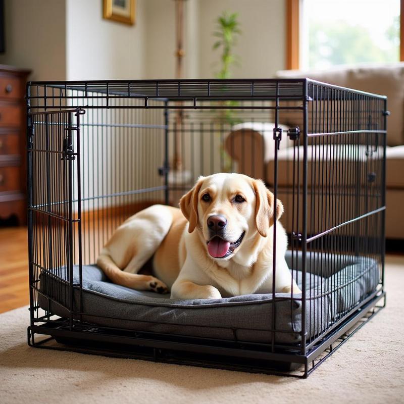 Elevated Dog Bed in Crate