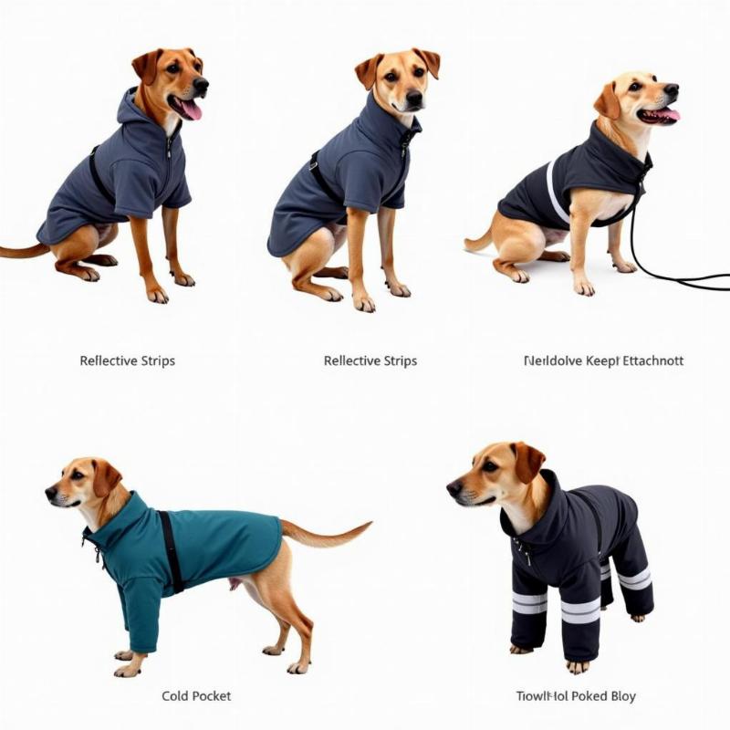 Different styles of extra extra large dog coats