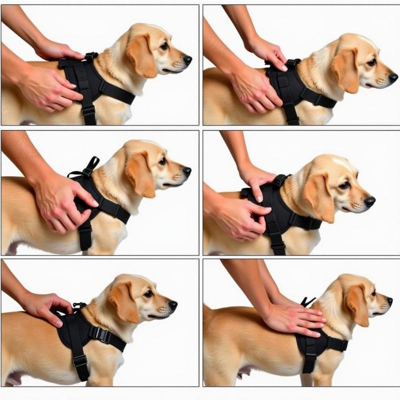 Adjusting an extra small dog harness for a perfect fit