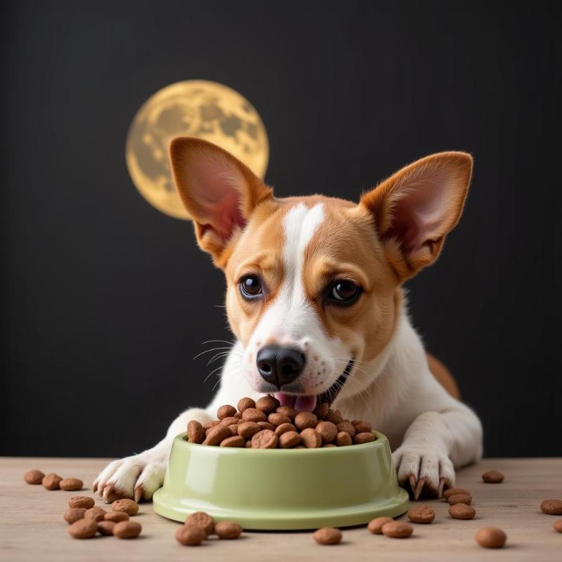 Dog Enjoying Full Moon Dog Food