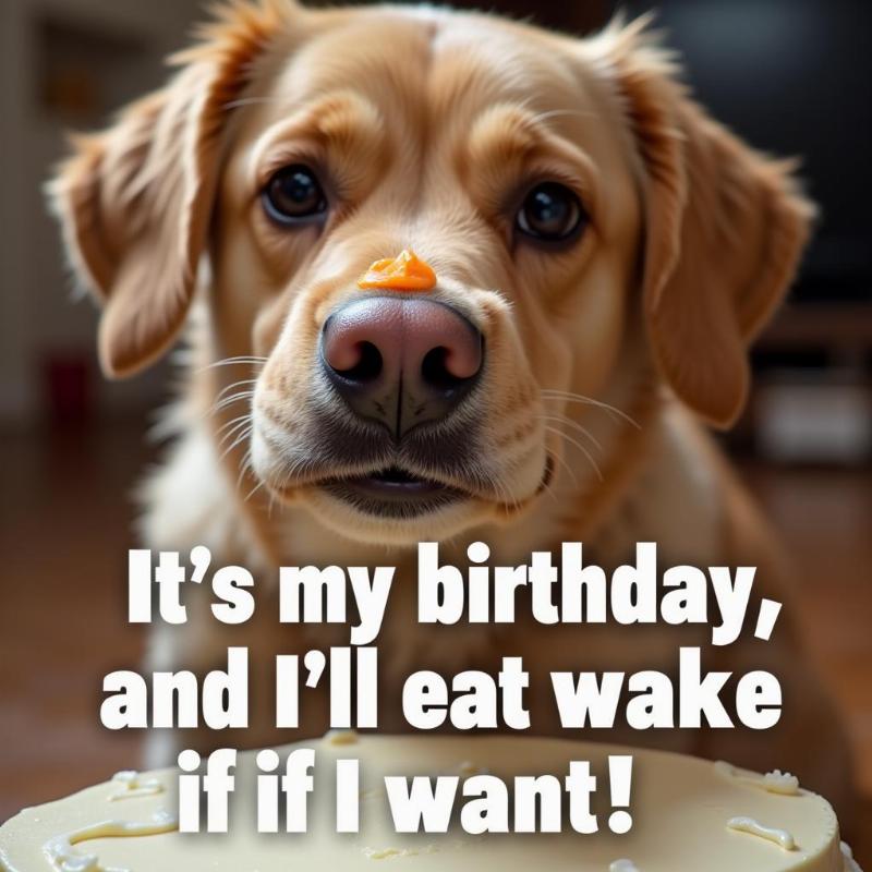 Funny Dog Birthday Quote for Instagram