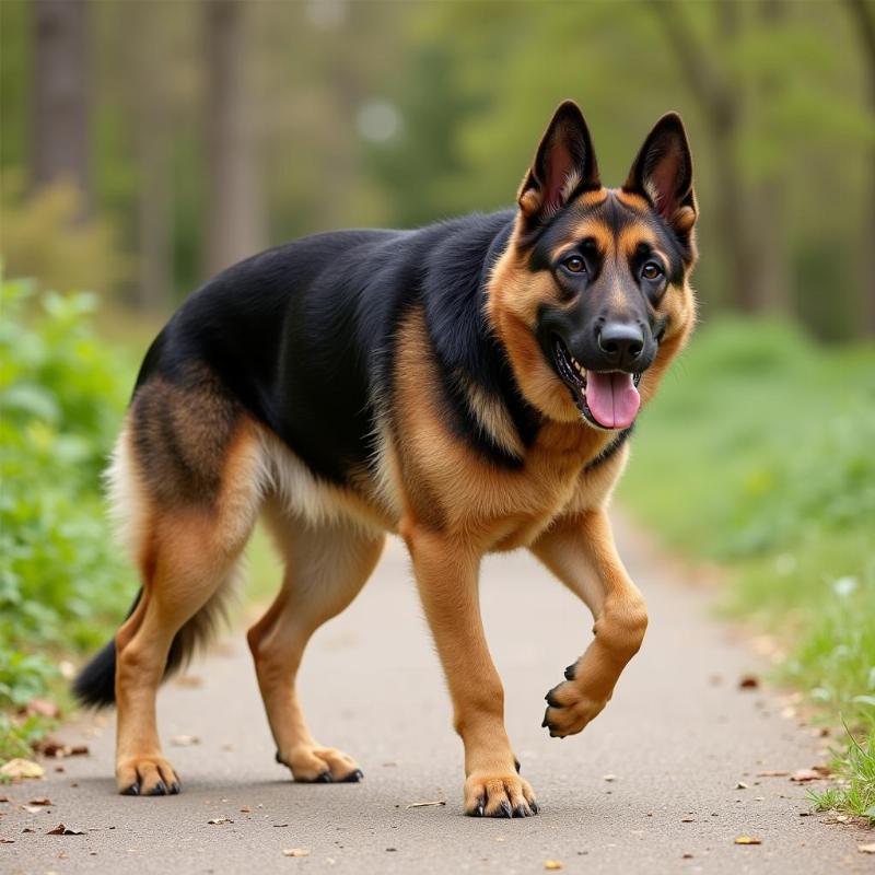 German Shepherd with degenerative myelopathy