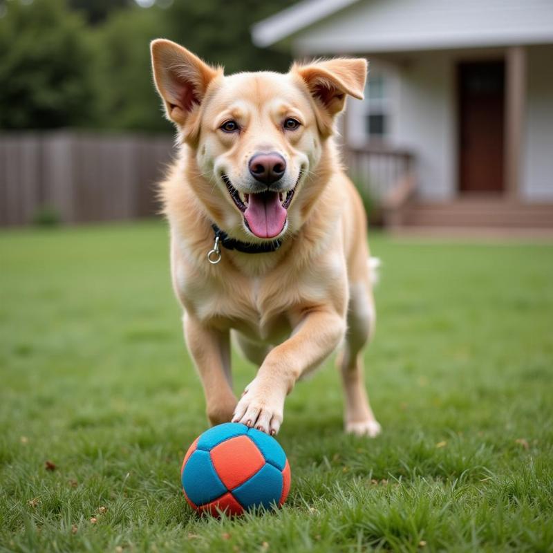 Happy Dog at Boarding Facility in Mount Vernon