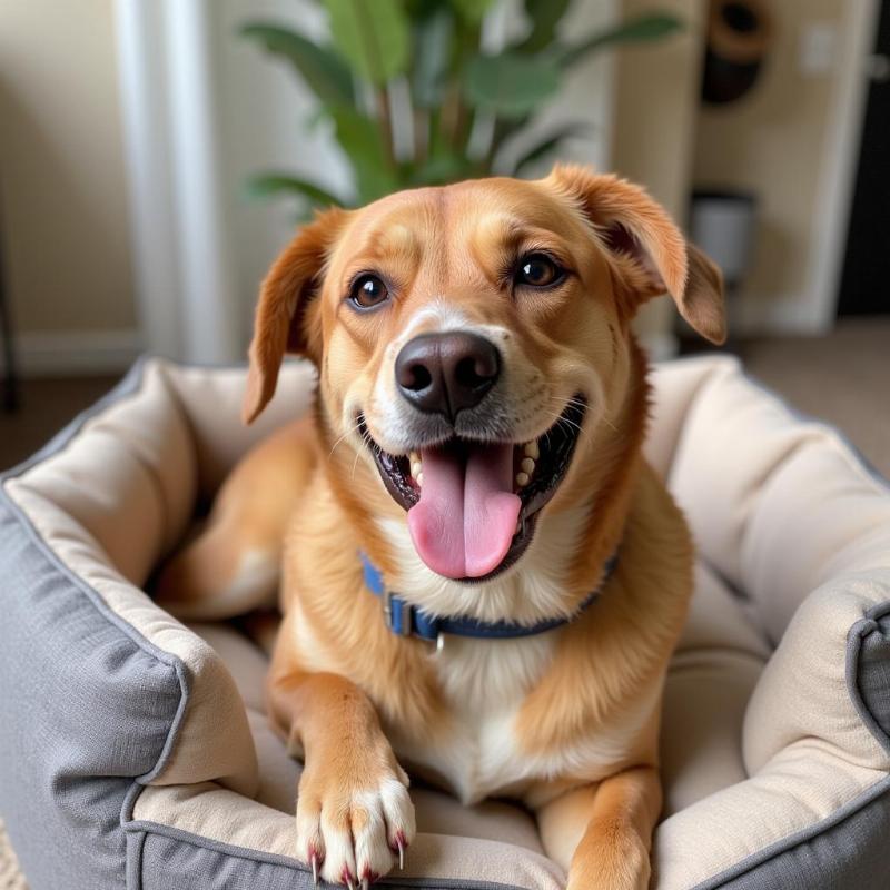 Happy dog at a North Hollywood resort