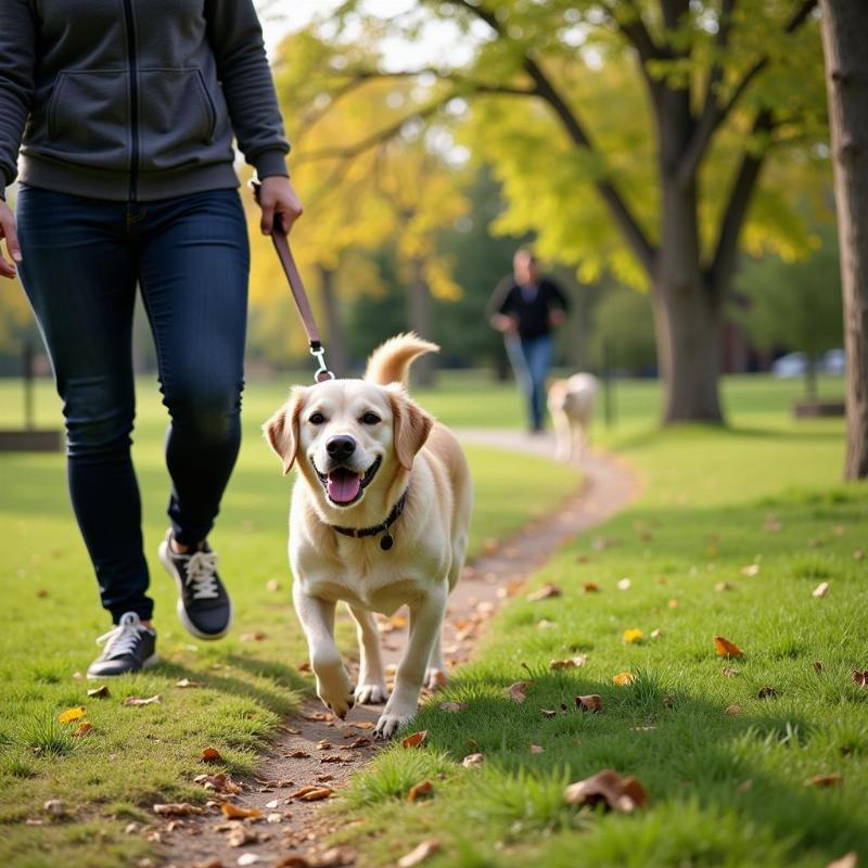 A Happy Dog Exploring Eau Claire