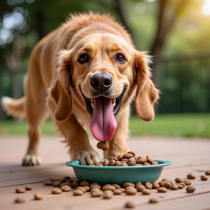 Healthy Dog Eating SportMix