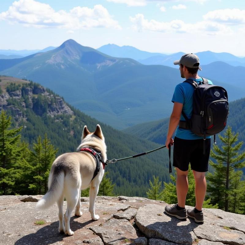 Chó đi bộ đường dài trên núi White Mountains