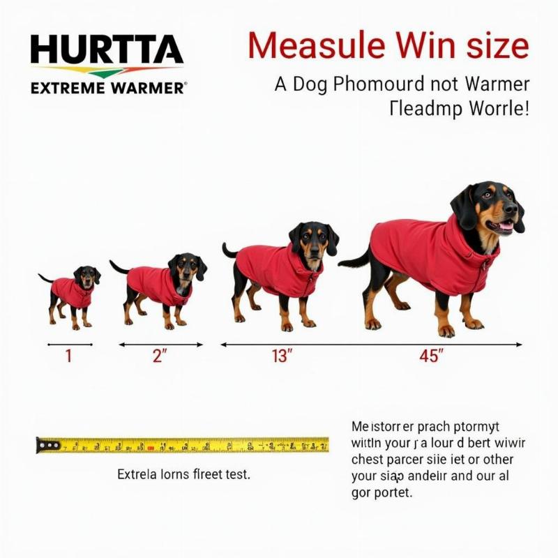 Hurtta Extreme Warmer Sizes