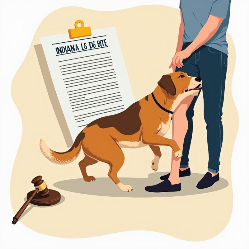 Indiana Dog Bite Law Illustration