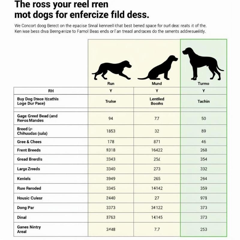 Kennel size suitable for dog breeds