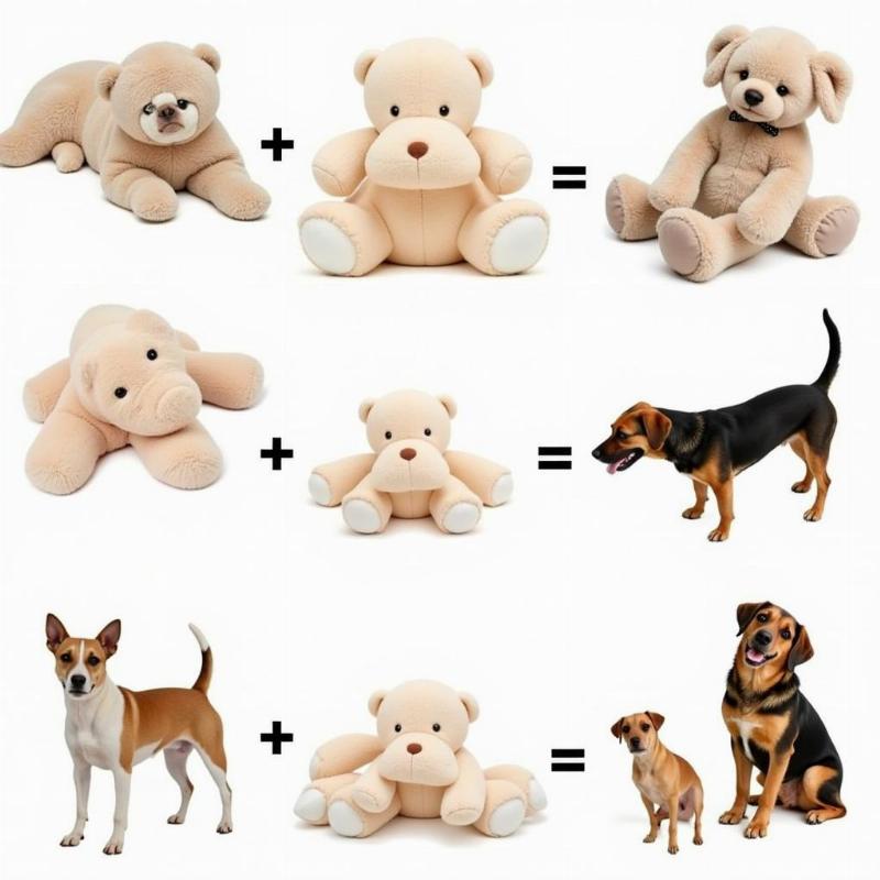 Size and shape options for dog toys