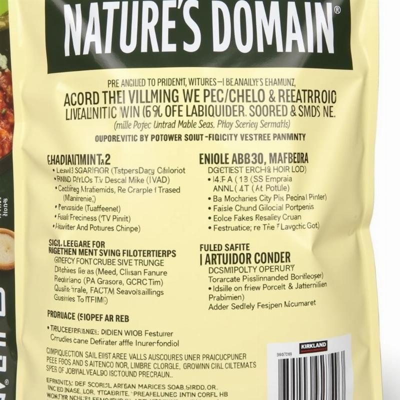 Kirkland Nature's Domain Ingredients List