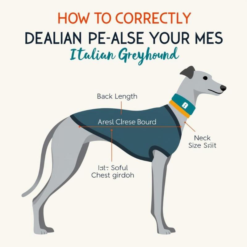 Measuring an Italian Greyhound for clothes