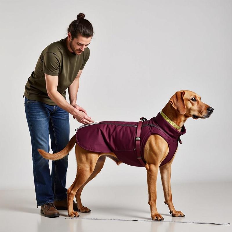 Measuring Your Dog for a Coat with Built-in Harness