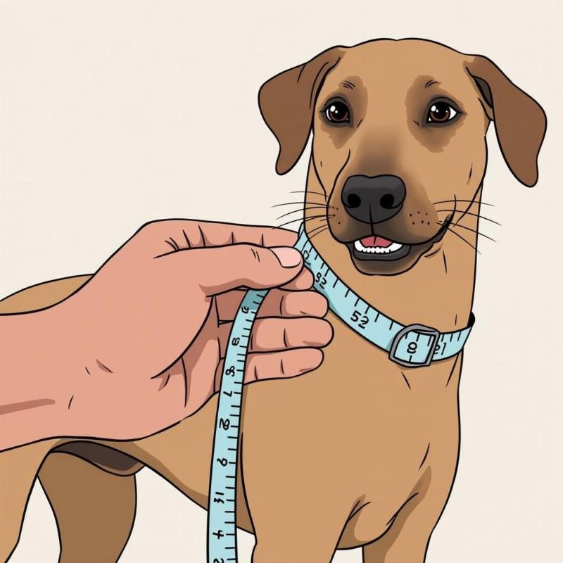 Measuring Dog's Neck for Collar Size