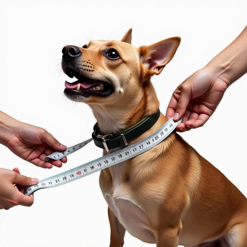 Measuring a Small Dog for a Collar