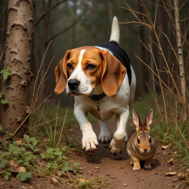 Mississippi Rabbit Dog on the Hunt