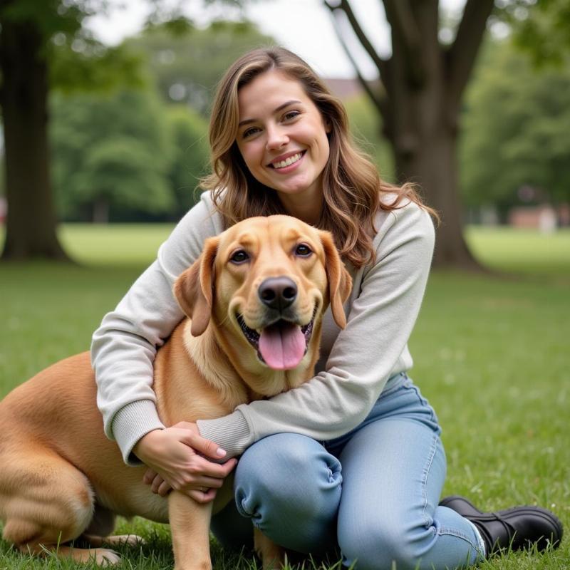 Modern Woman and Dog Companionship