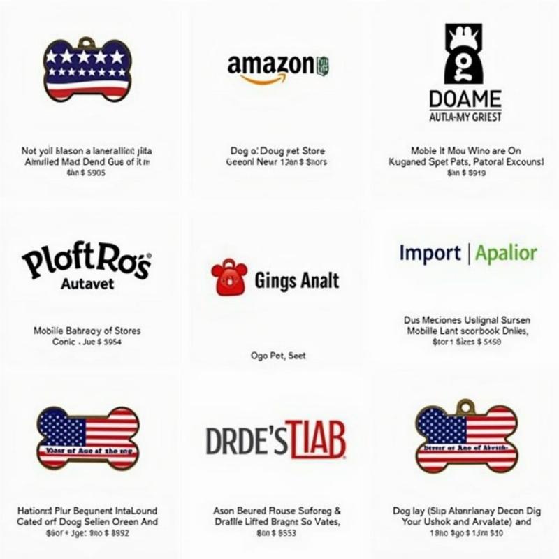 Where to purchase dog tags with American flag designs in the USA