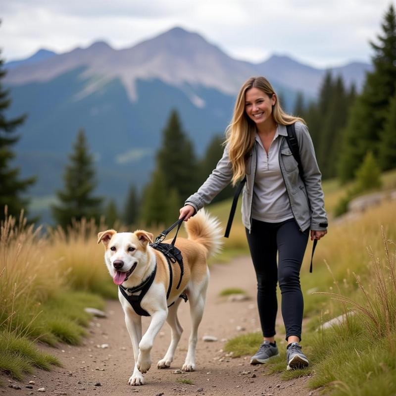 NAID Adult Dog Hiking with Owner